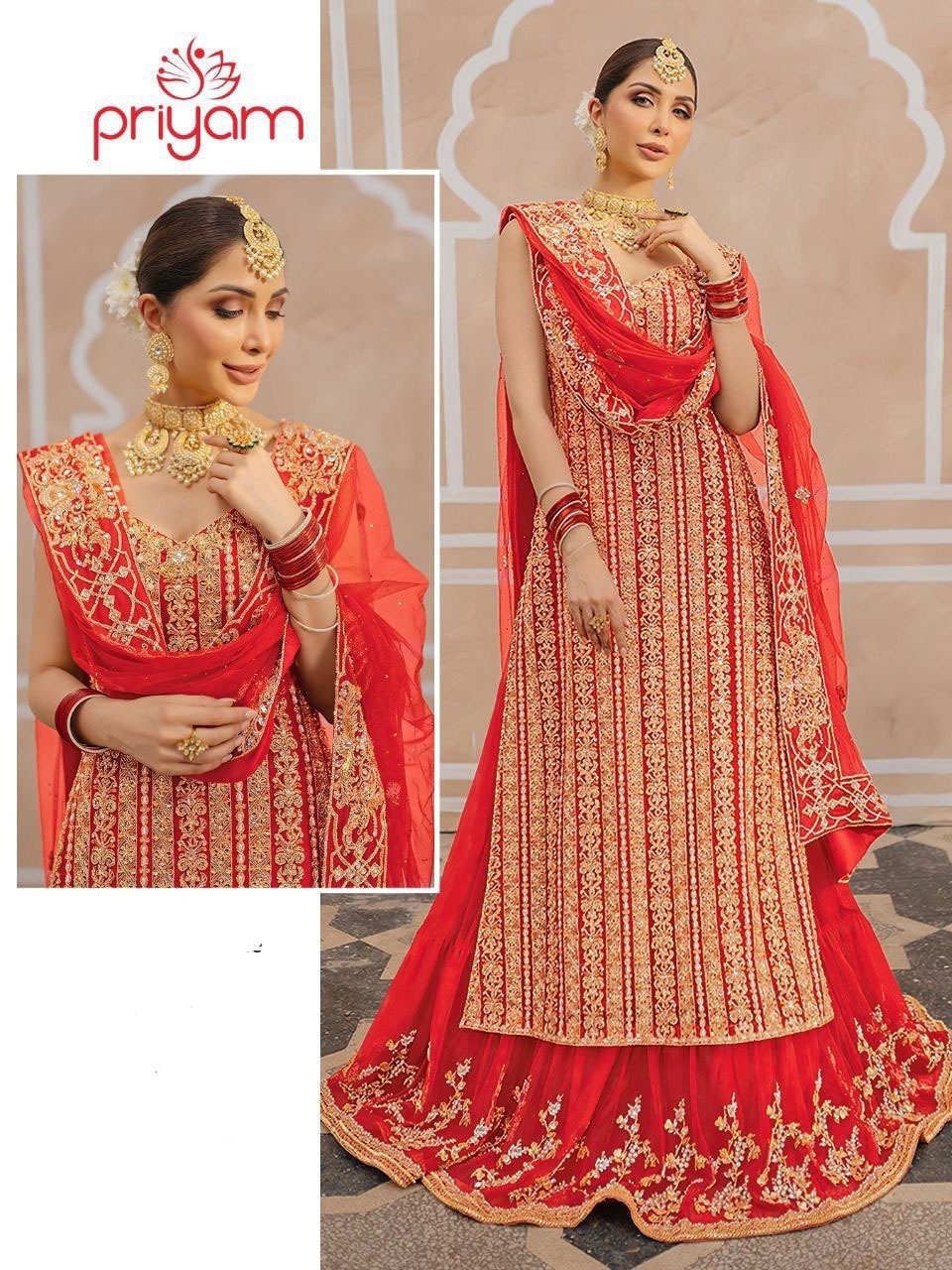 Priyam Luxury Bridal Embroidered Lehenga Set